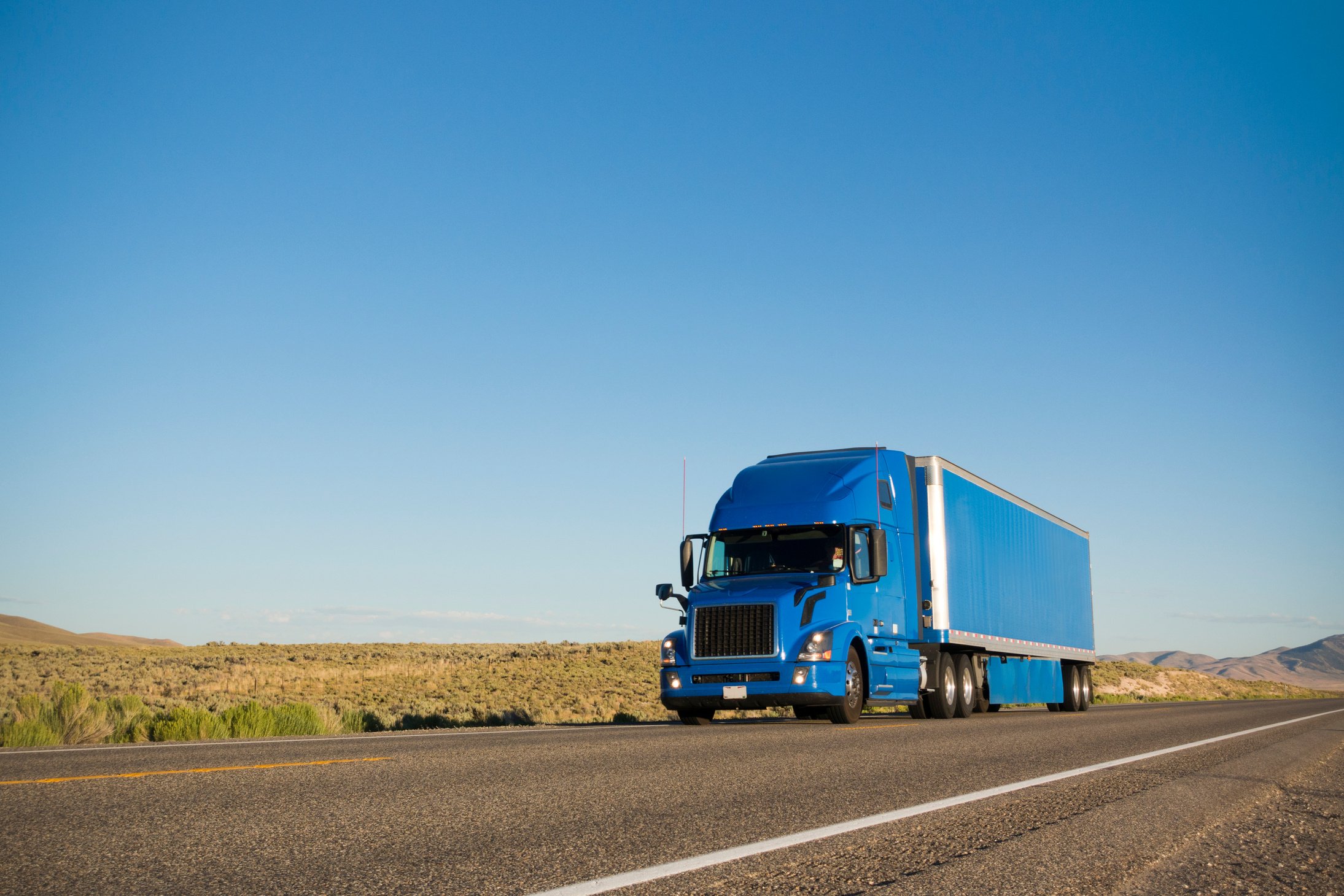 Container Truck on Highway